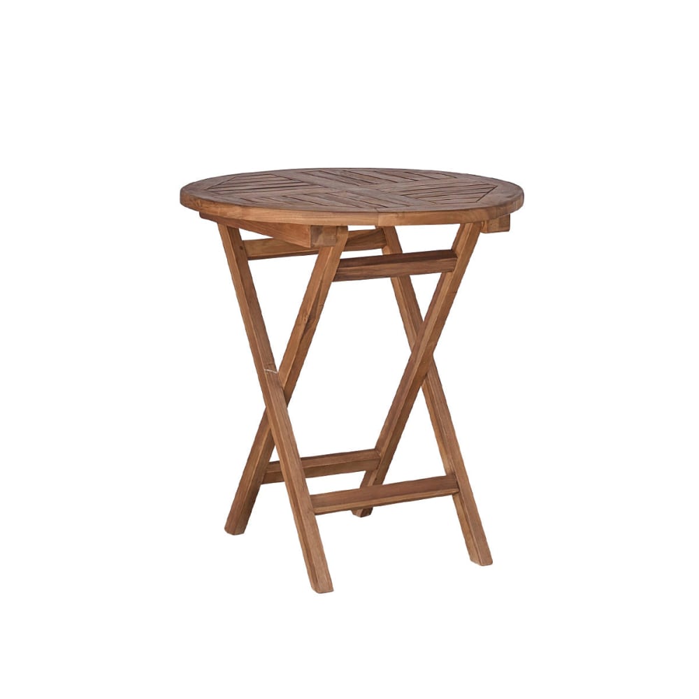 Table de jardin en teck huilé massif ronde 4 pers.