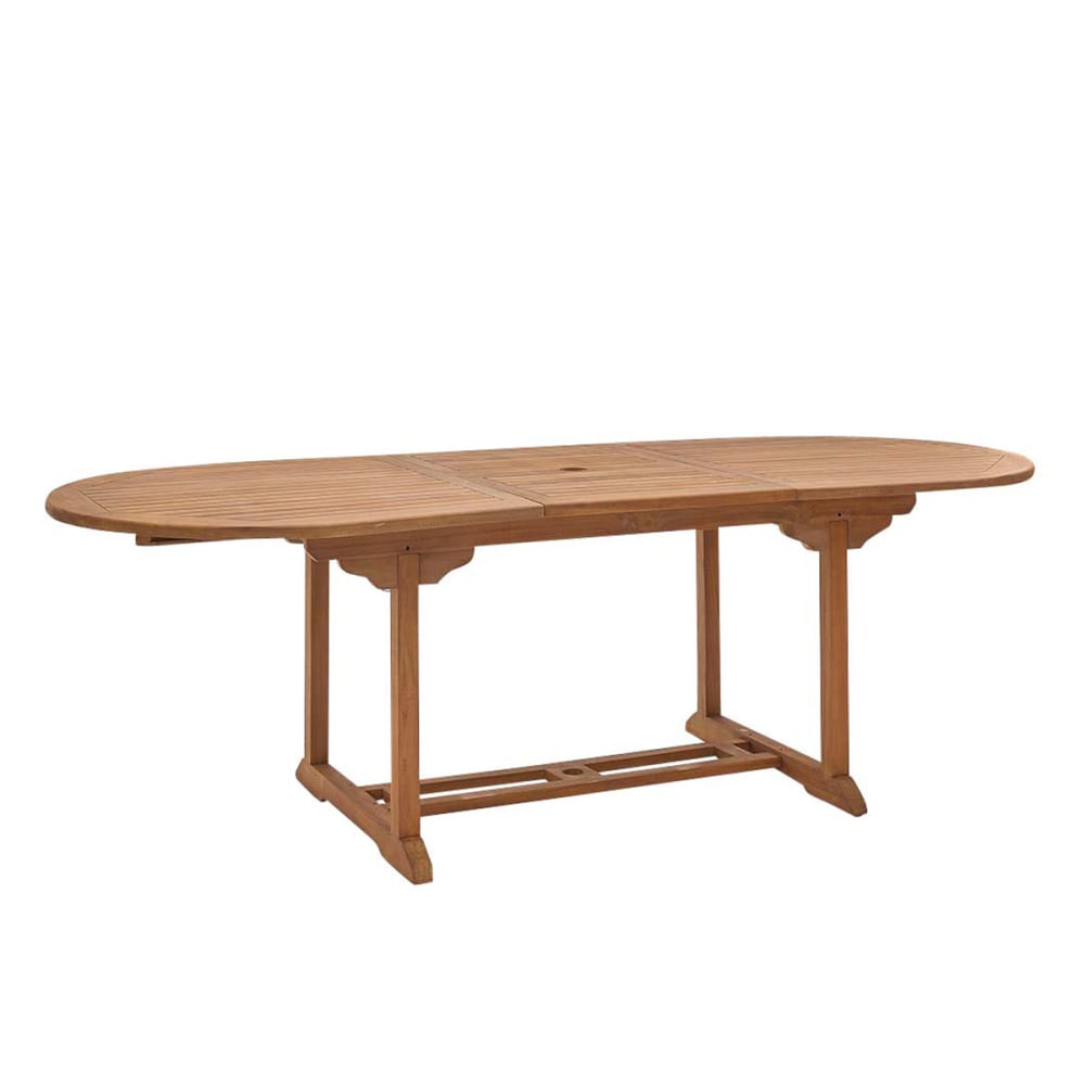 Table de jardin en teck huilé extensible ovale 8/10 pers. - Maisons du Monde
