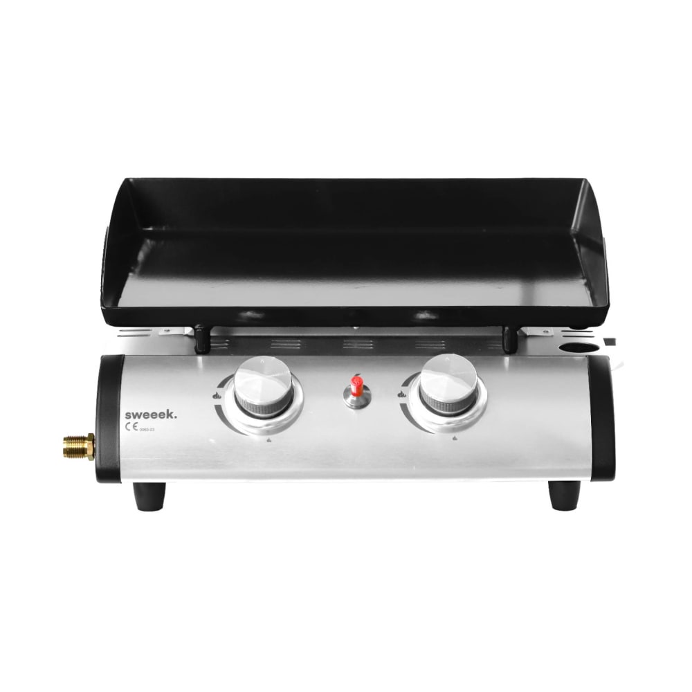 Plancha au gaz porthos 2 brûleurs 5 kw barbecue cuisine extérieure