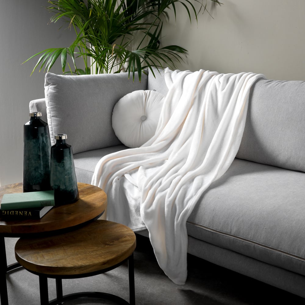 Plaid blanche 150x200 cm