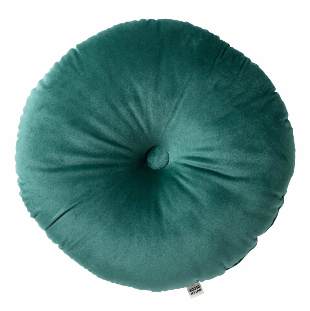 OLLY - Coussin Ø38 cm - Rond velours - Sagebrush Green - Vert
