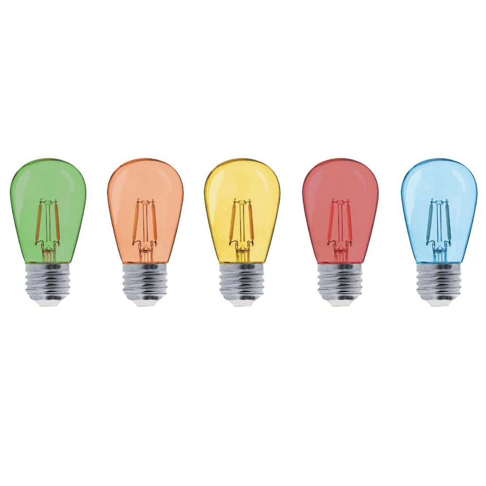 Lot de 5 ampoules led multicolore plastique multicolore e27 Lot de 5 ampoules led multicolore plastique multicolore e27