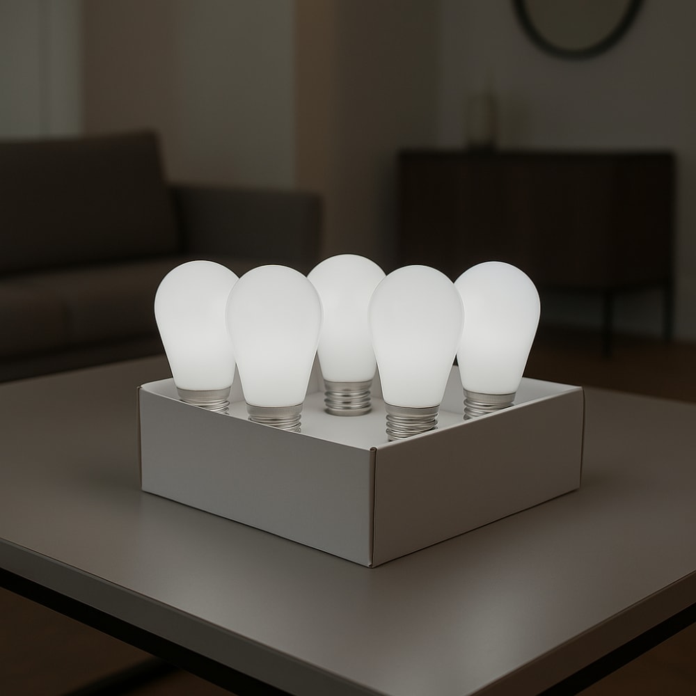 LUMISKY 5er-Pack weiße LED-Lampen Weiss e27 style classic chic - Pvc - Polyvinlychlorid