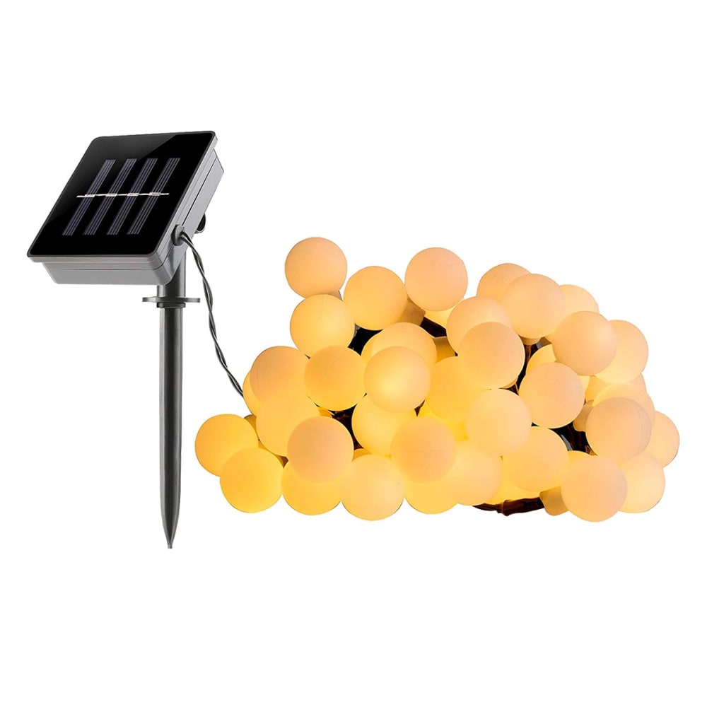 Guirlande solaire plastique blanc 60led - Maisons du Monde