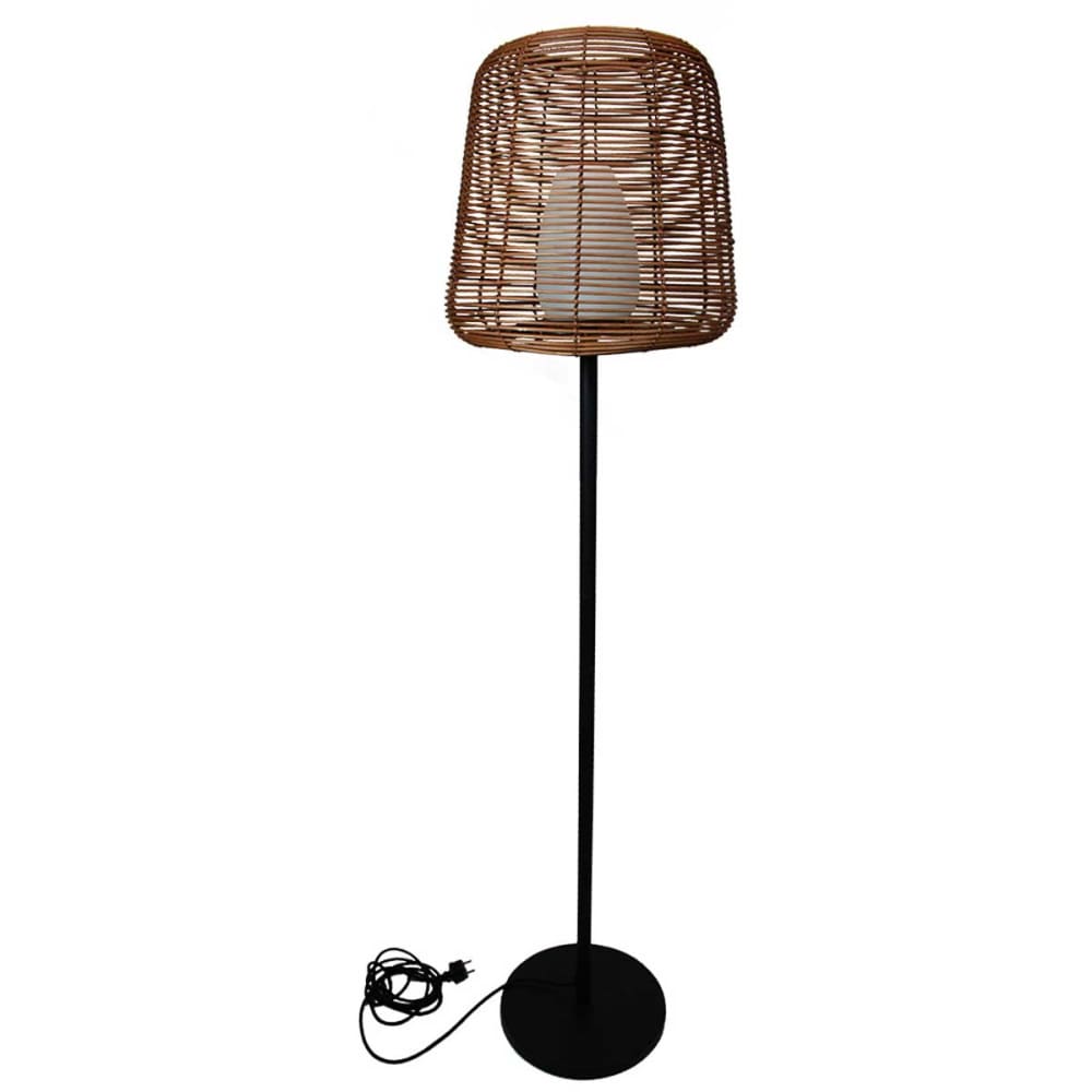 Lampadaire secteur polyrotin marron h150cm - Maisons du Monde