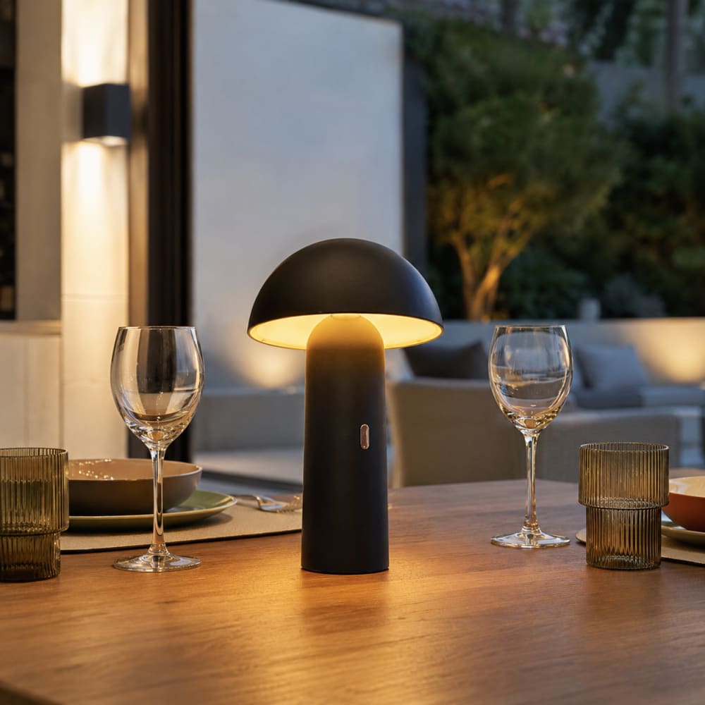 Lámpara de mesa inalámbrica negro h28cm