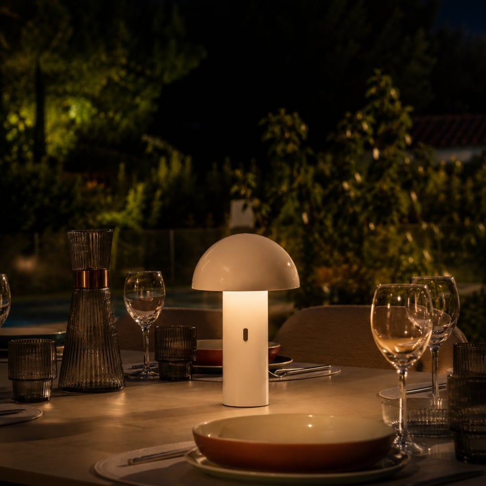 Lámpara de mesa inalámbrica blanco h28cm