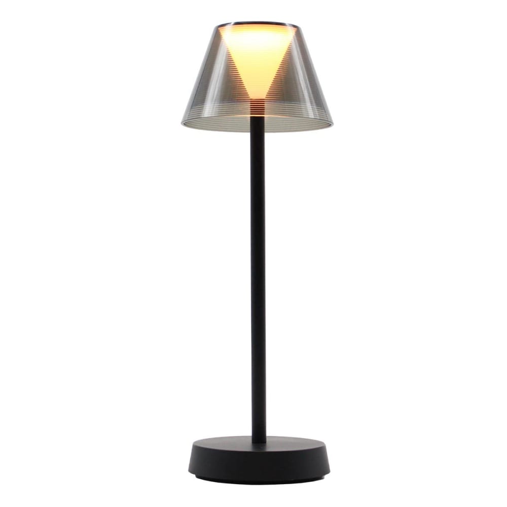 Lampe de table sans fil Plastique Noir h34cm