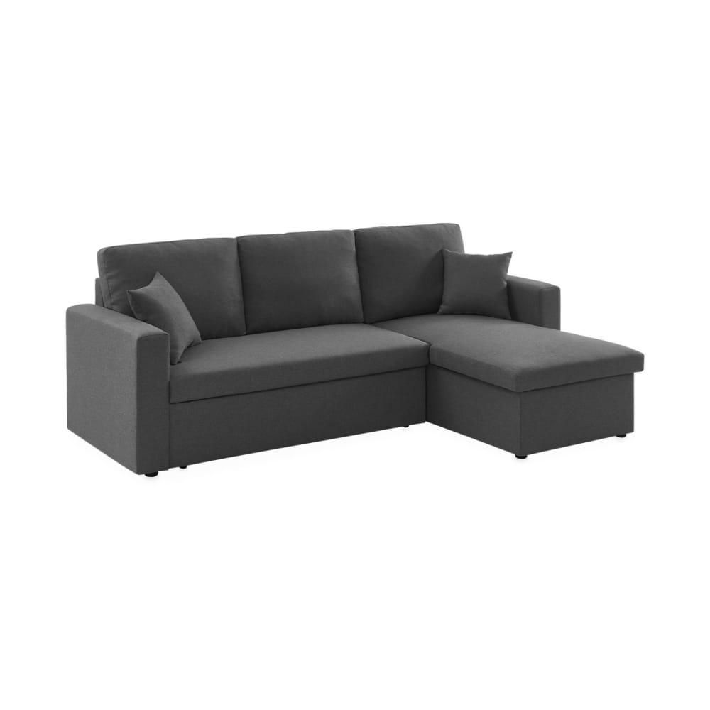 Divano letto angolare reversibile con contenitore, 3 posti,