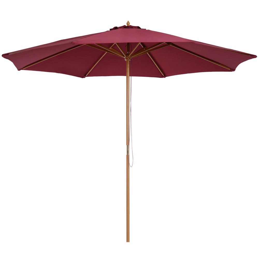 Parasol rond grande taille rouge