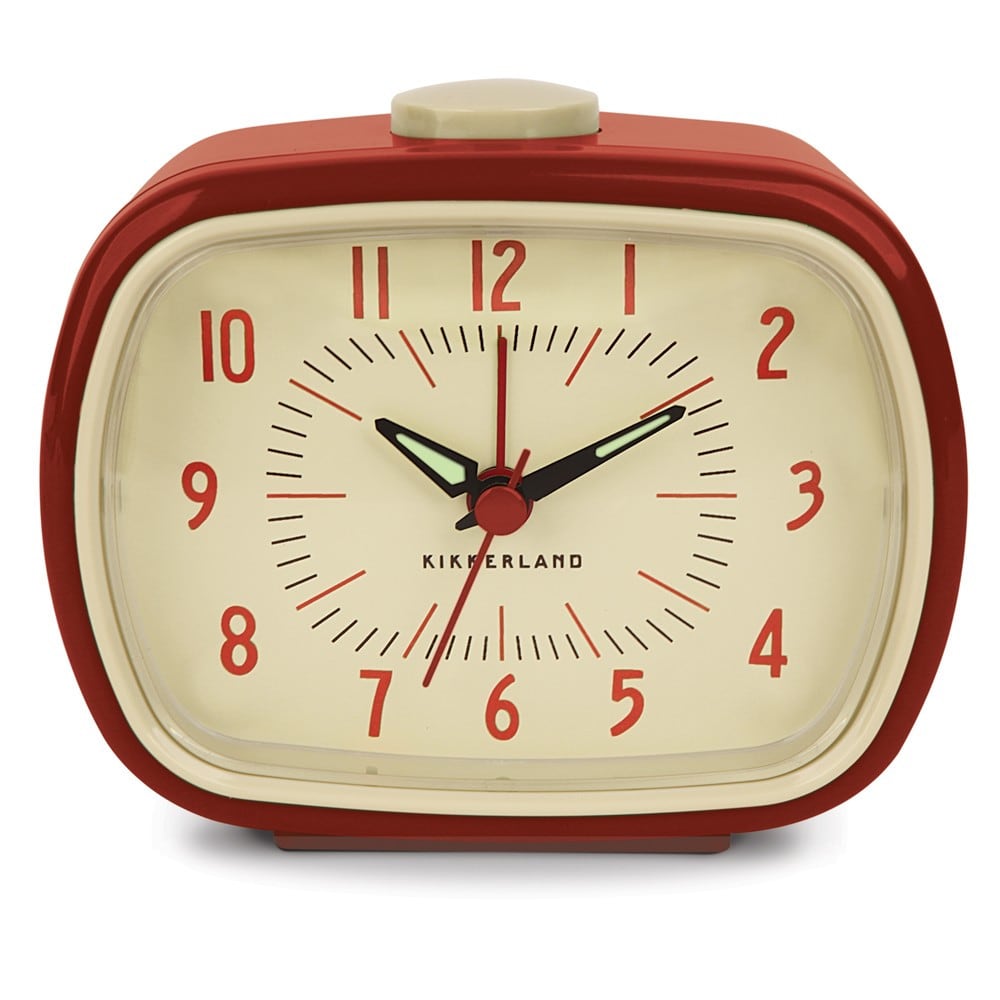 Réveil rétro rouge