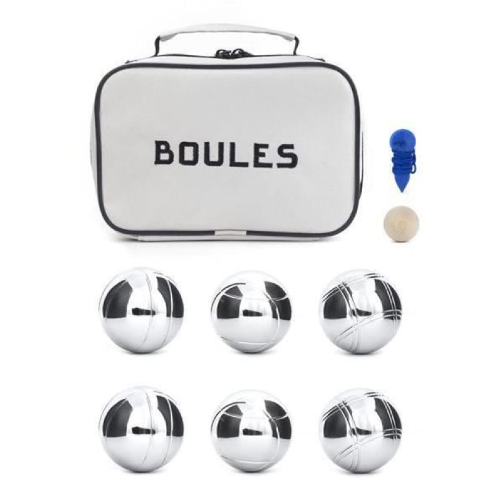 Kikkerland Set de 6 boules de pétanque Gris Métal