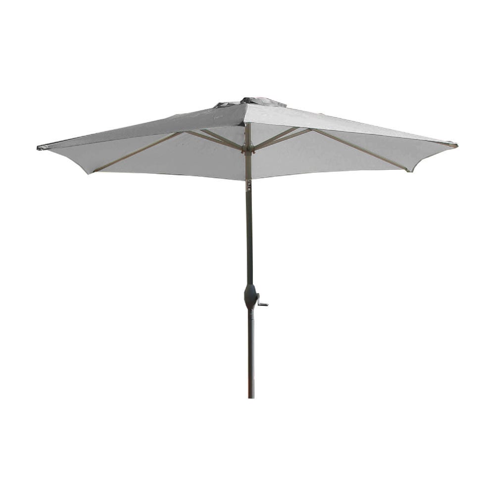 Parasol à manivelle en aluminium et toile