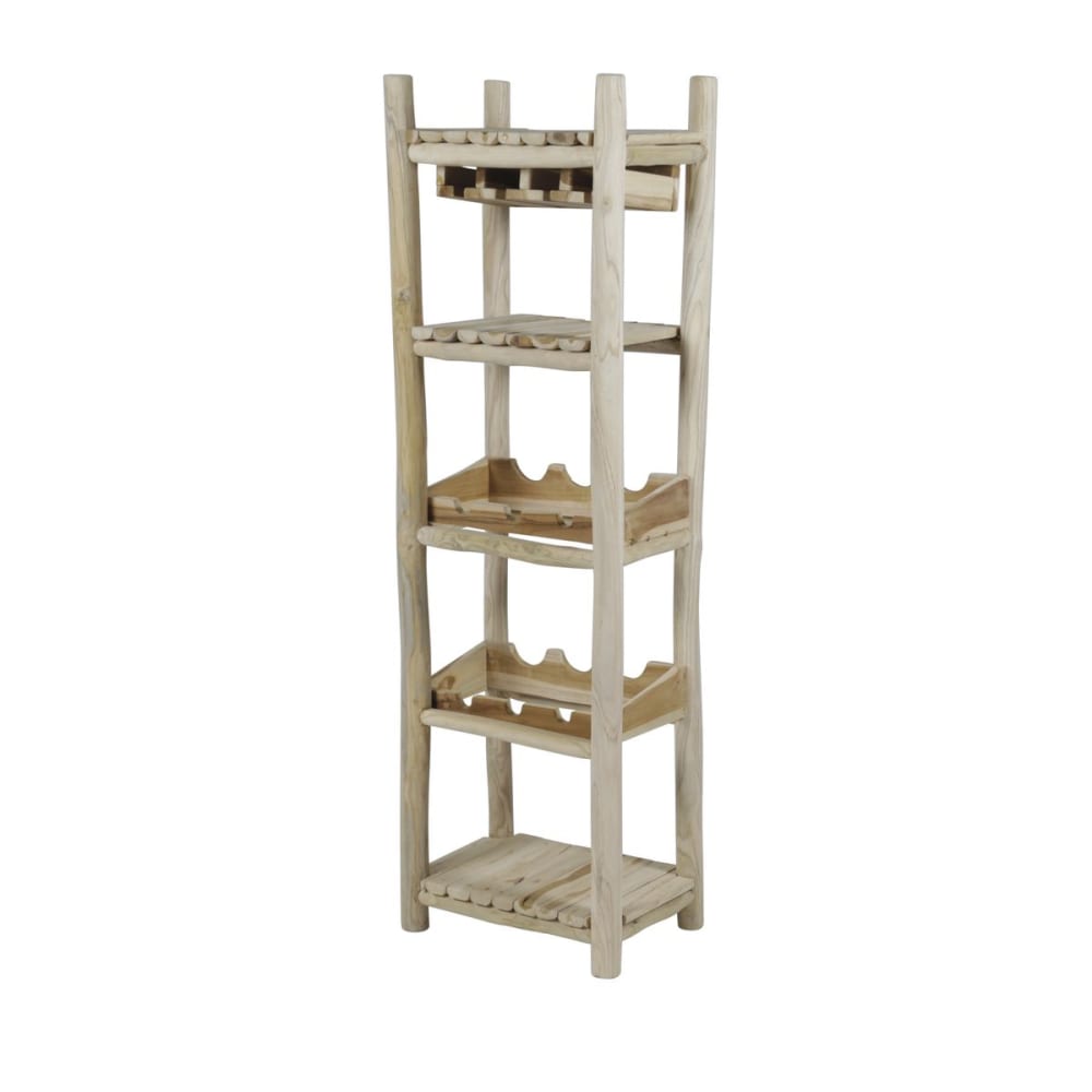 Porte-bouteilles en teck 4 niches