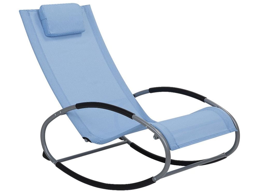Schaukel-Sonnenliege Aus Metall 88 Cm, Blau
