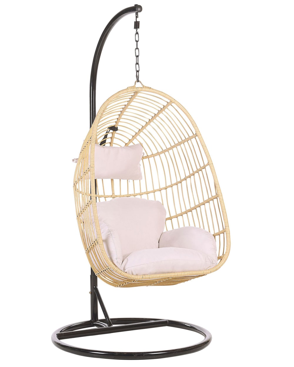 HäNgesessel Mit Gestell Aus Polyrattan 199Cm, Braun