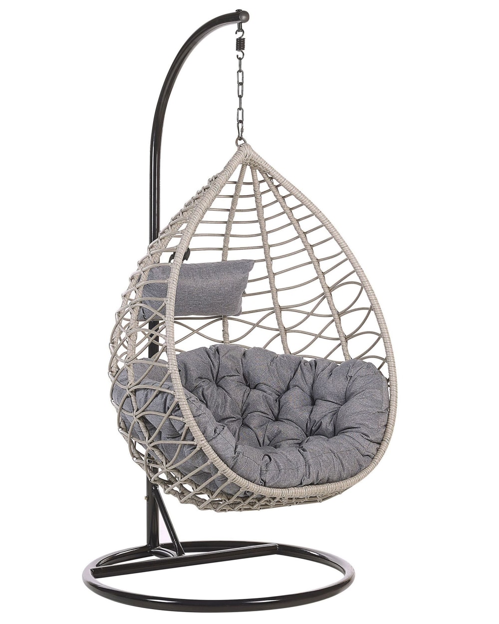 Fauteuil suspendu avec support gris