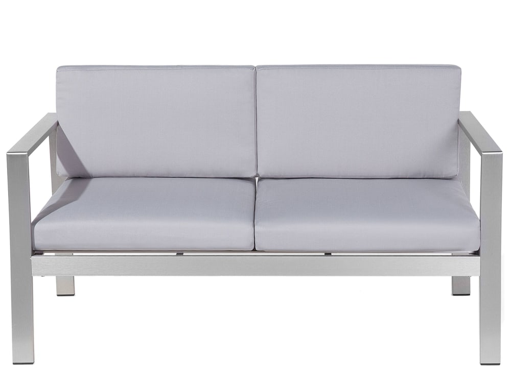Banc canapé de jardin 2 places gris clair
