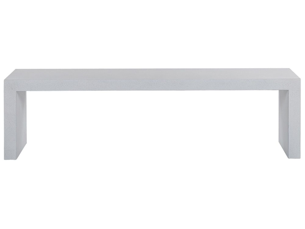 Banc de jardin 150 cm béton blanc