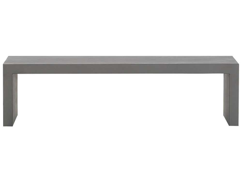 Banc de jardin en fibre-ciment gris