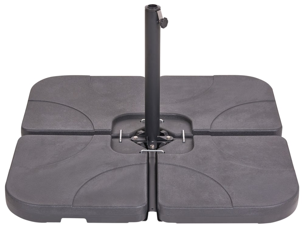 Socle de parasol carré noir 9 kg
