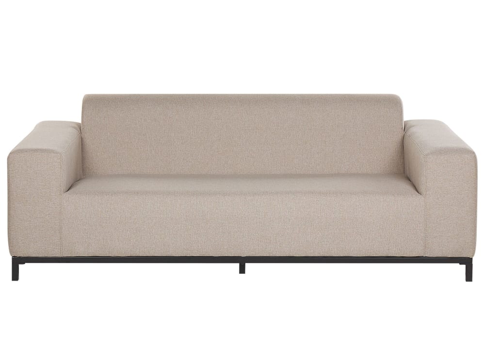 2 Sitzer Sofa 2 Personen Aus Stoff, Beige