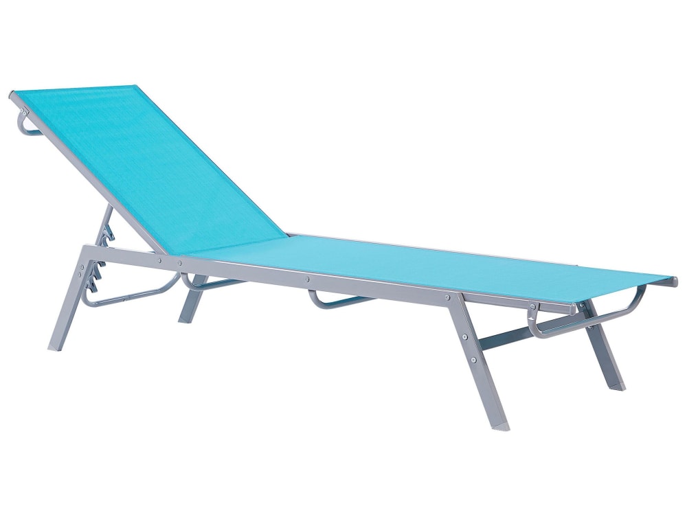 Gartenliege Aus Stahl L154 197 Cm, Blau