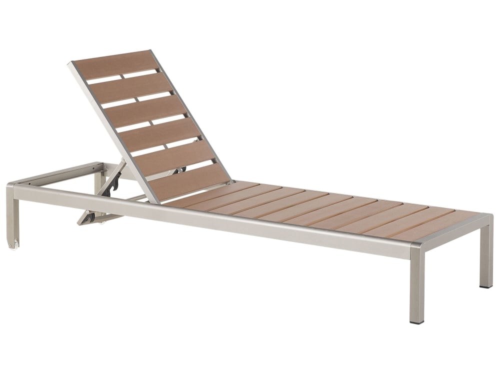 Gartenliege Aus Aluminium L198 Cm, Braun