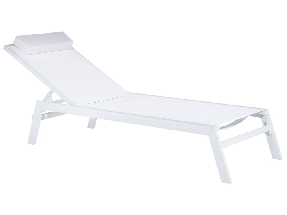 Gartenliege Aus Aluminium L190 Cm, Weiß