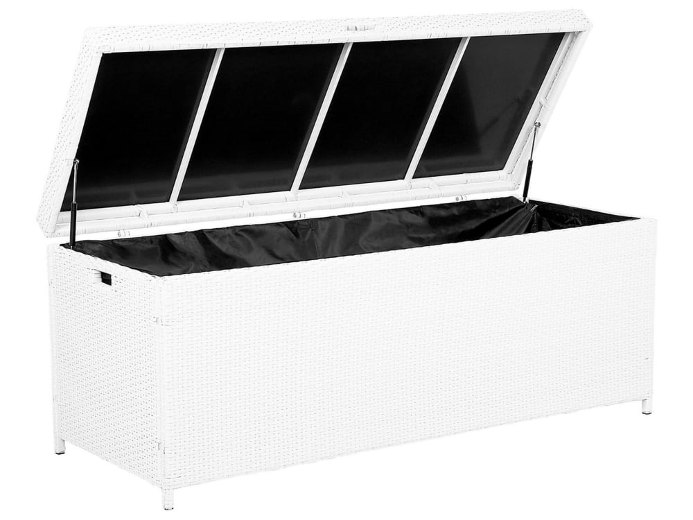 Coffre de rangement 158 cm 63 cm blanc