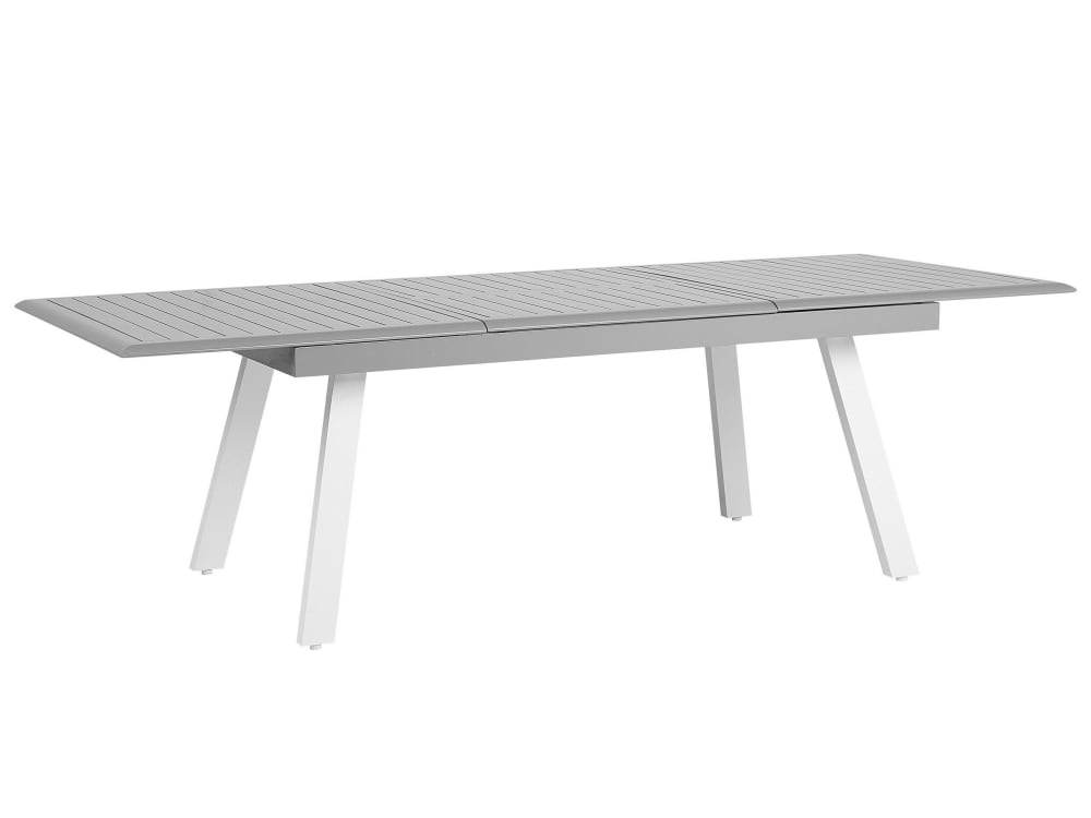 Esstisch 8 Personen Aus Aluminium, Grau