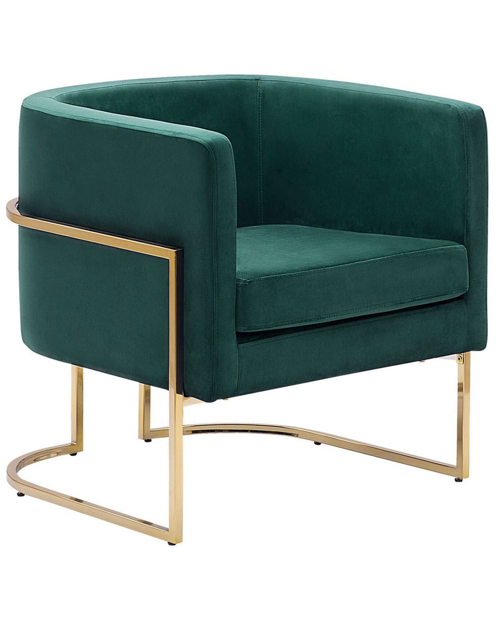 fauteuil en velours vert