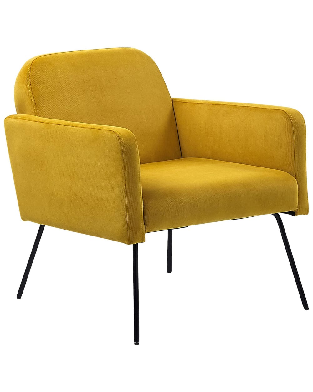 Sessel Aus Samtstoff 77Cm, Gelb