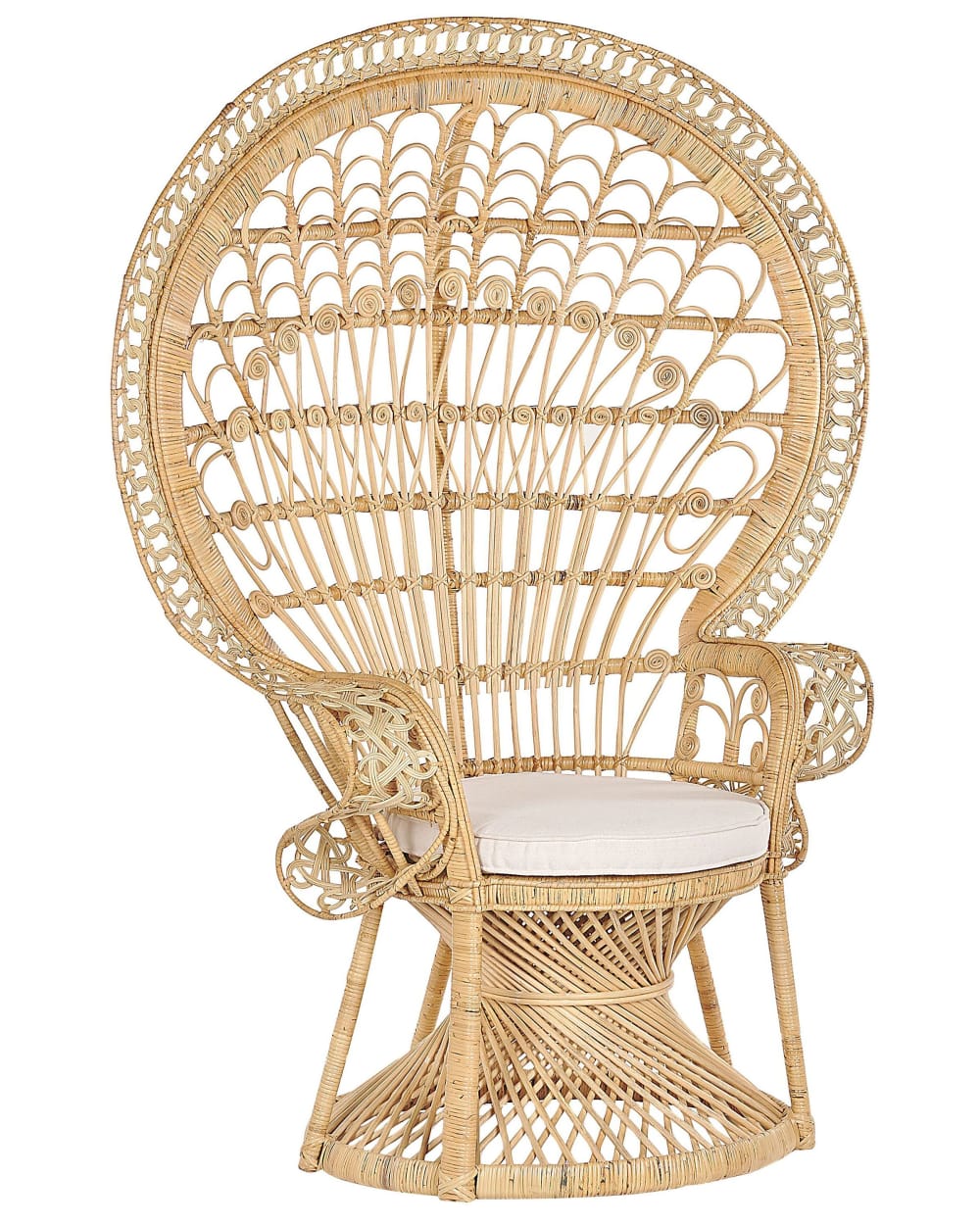 Pfauenstuhl Aus Rattan 150Cm, Braun