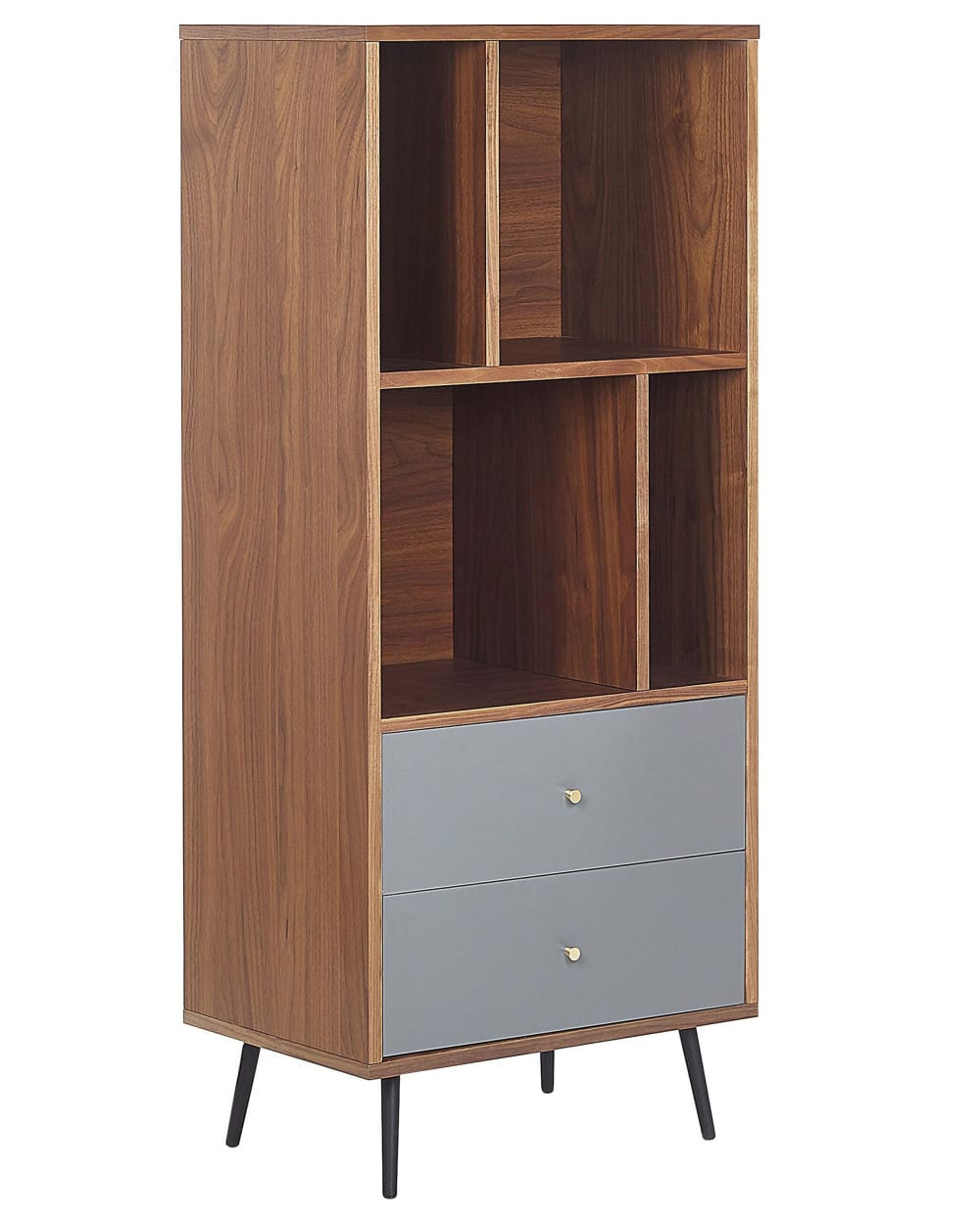 Beliani Regal aus Holzwerkstoff 139cm, braun style vintage - Spanplatte