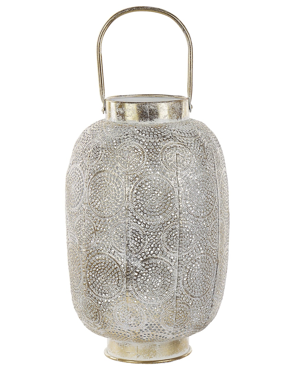 Beliani Laterne aus Metall 40 cm, gold style vintage - Metall