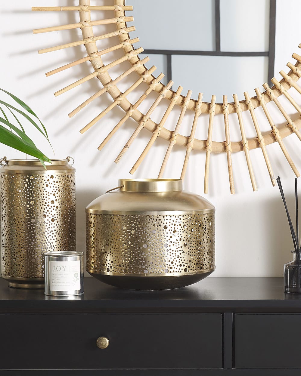 Laterne aus Metall 22 cm, gold - Maisons Du Monde