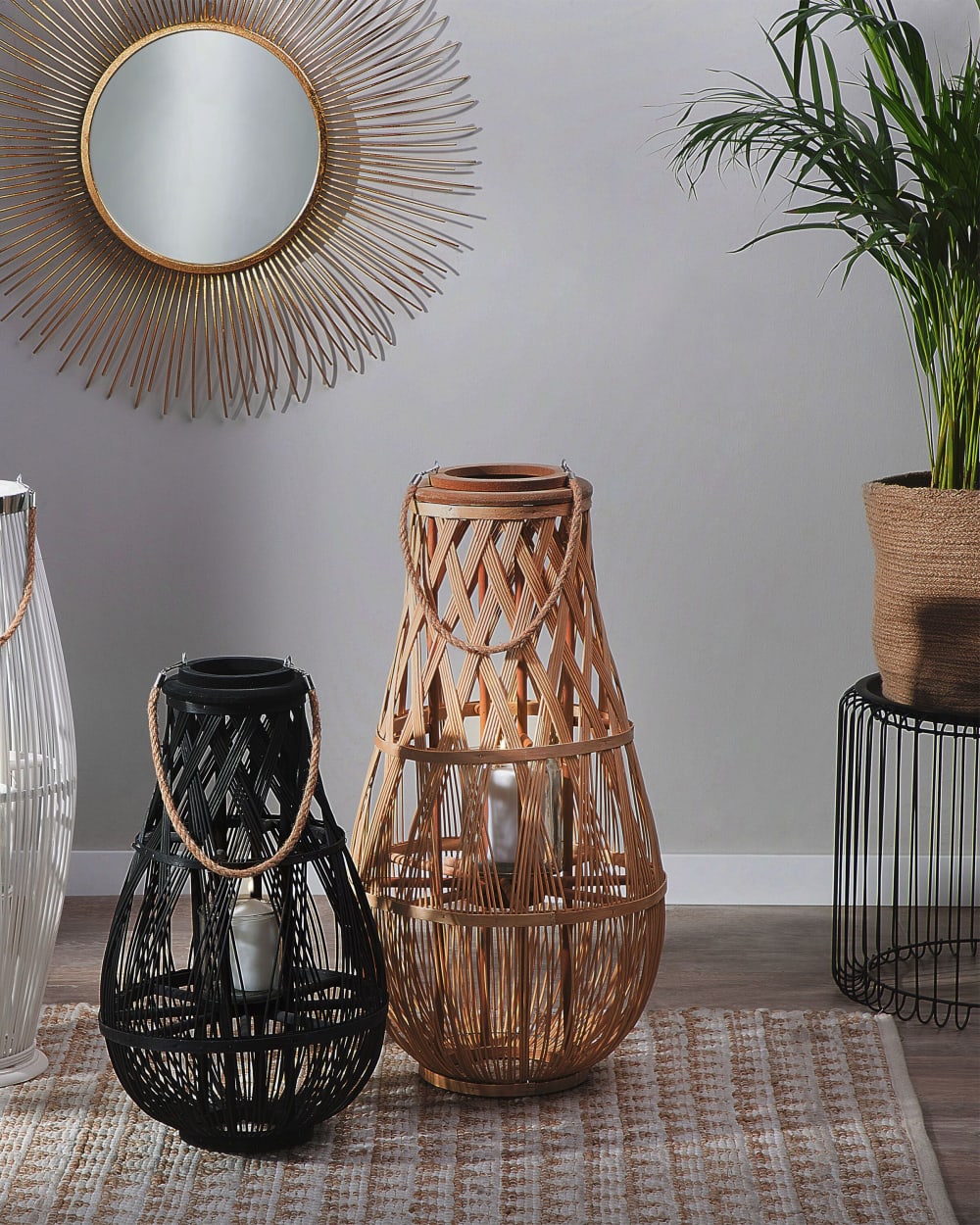 Laterne aus Holz 77 cm, braun - Maisons Du Monde