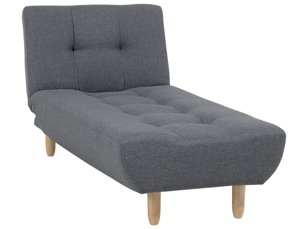 Chaise longue tissu gris