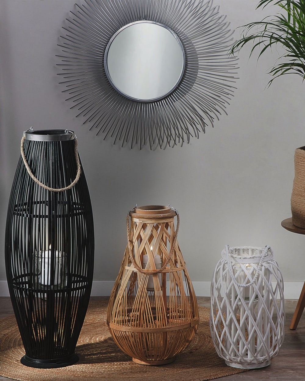 Laterne aus Holz 56 cm, braun - Maisons Du Monde