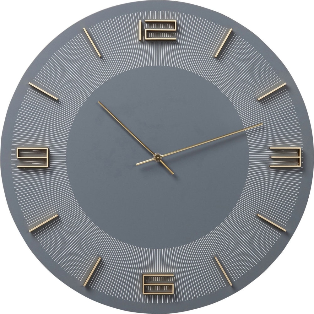 Horloge grise et dorée