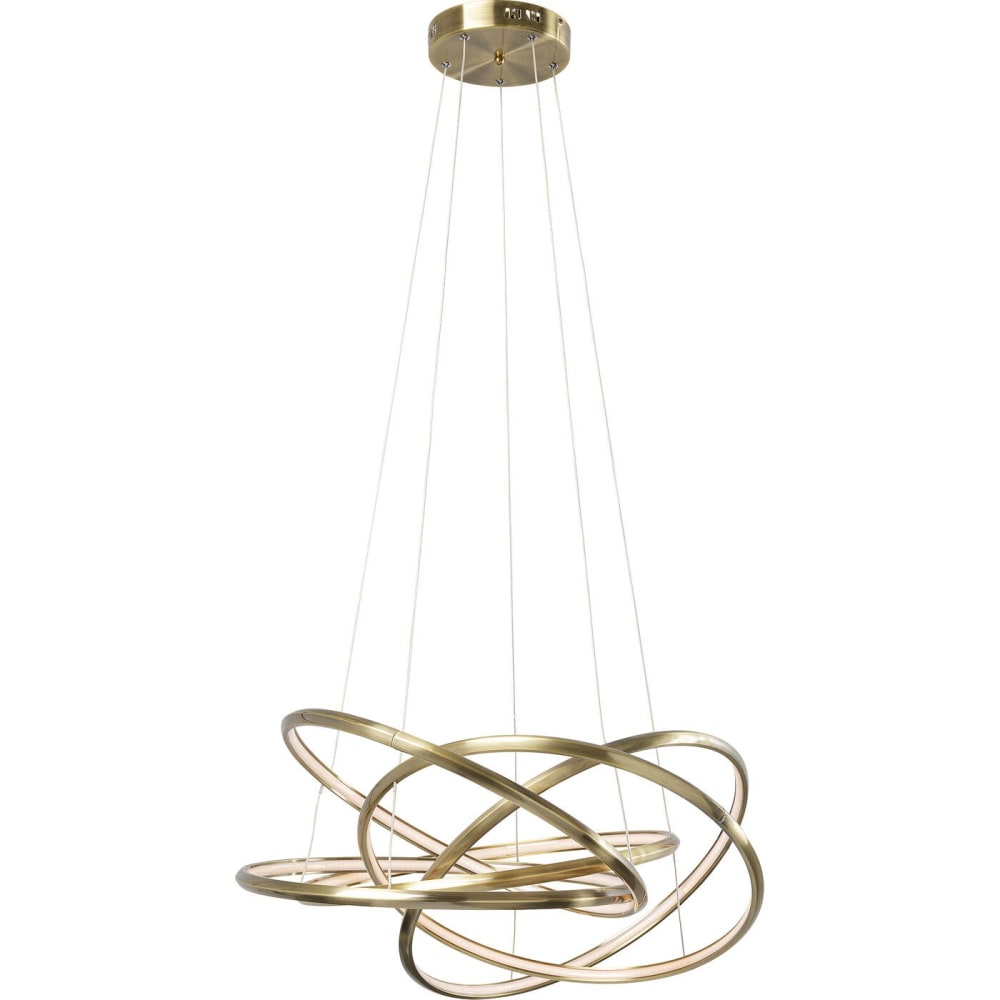 Kare Design Suspension led 5 anneaux en aluminium doré style contemporain - Acier