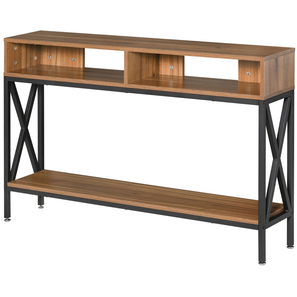 Table console industriel structure métallique