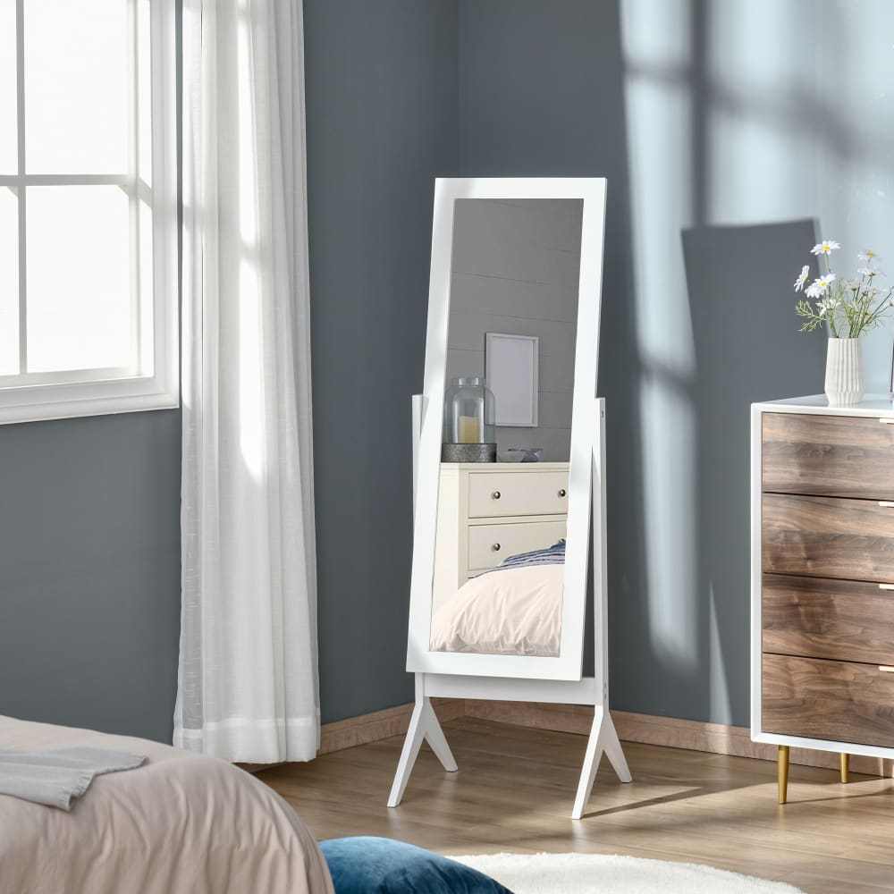 Miroir à pied inclinaison réglable blanc H148cm - Maisons du Monde