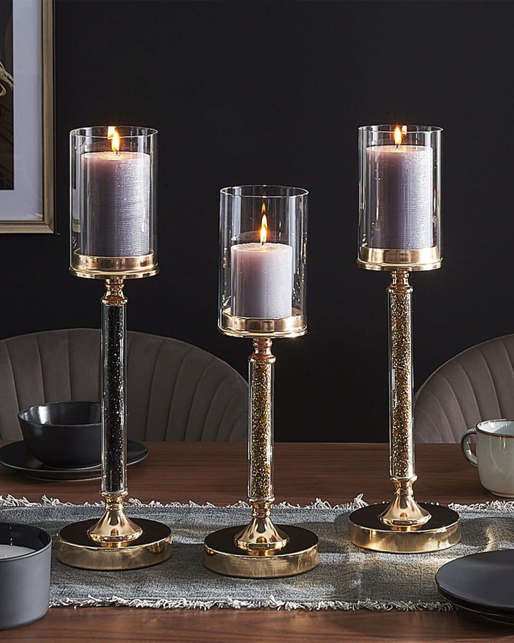 Kerzenständer aus Metall 48cm, gold - Maisons Du Monde