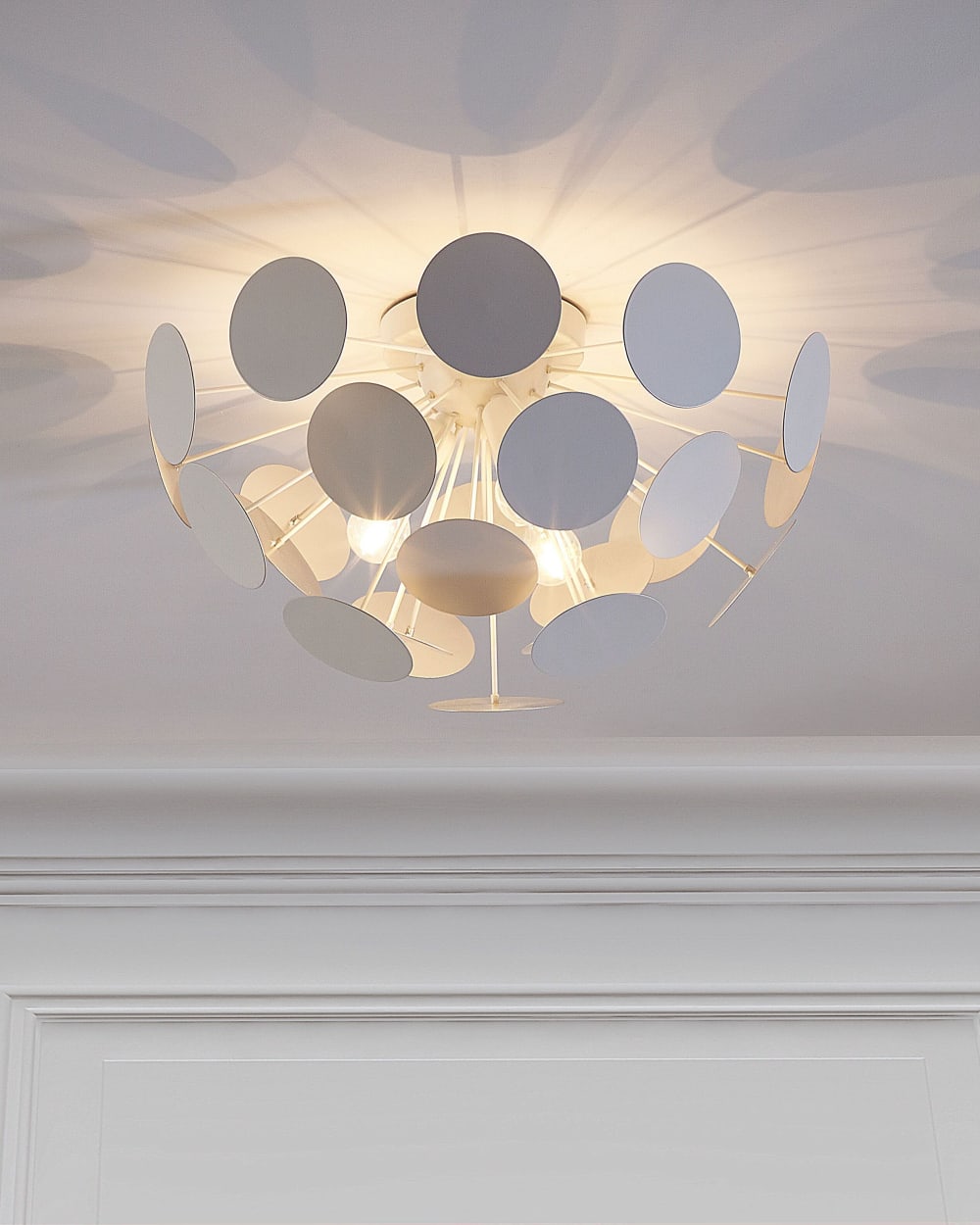 Plafonnier métal blanc — vue 3
