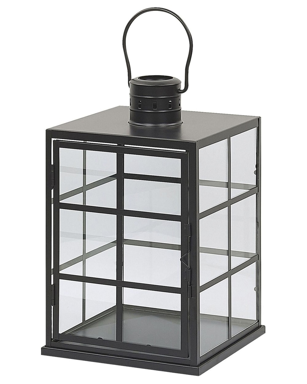 Beliani Laterne aus Metall 33 cm, schwarz style modern - Metall