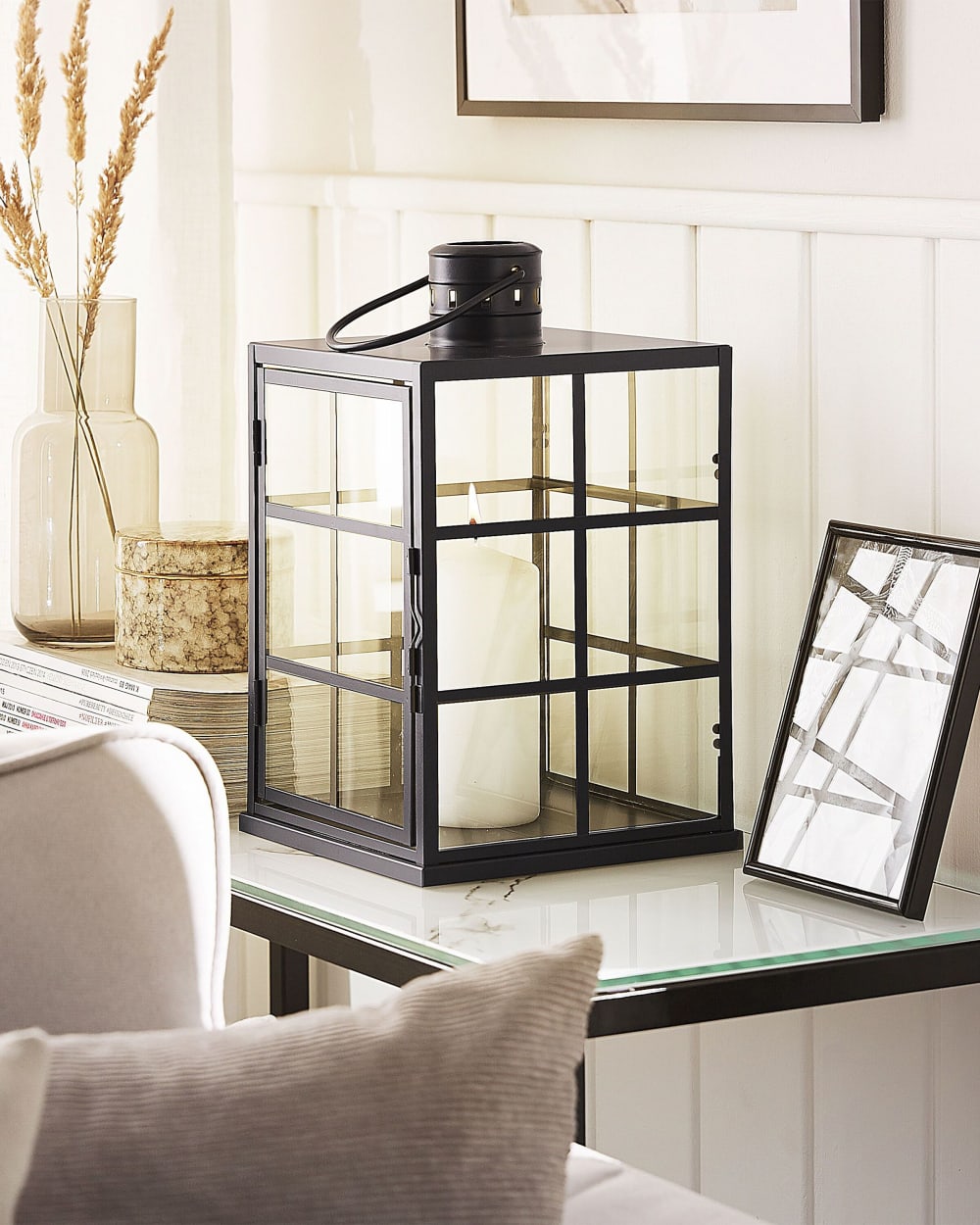 Laterne aus Metall 33 cm, schwarz - Maisons Du Monde