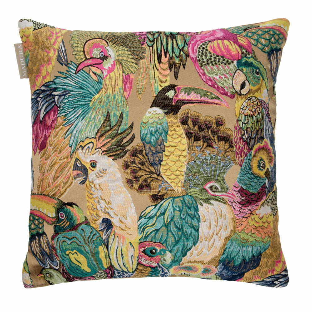 Housse de coussin en viscose multicolore 40x40 cm