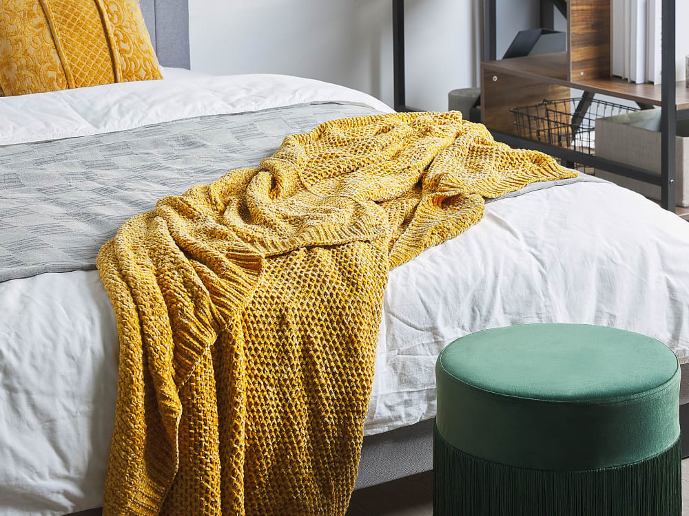 Kuscheldecke Aus Polyester 200 X 150Cm, Gelb